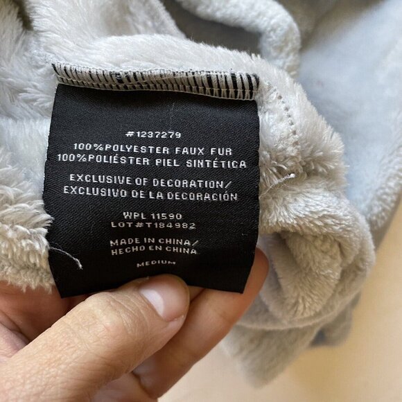 32 Degrees Heat Girls Gray Polyester Faux Fur Jacket Size 10/12 - Picture 6 of 6